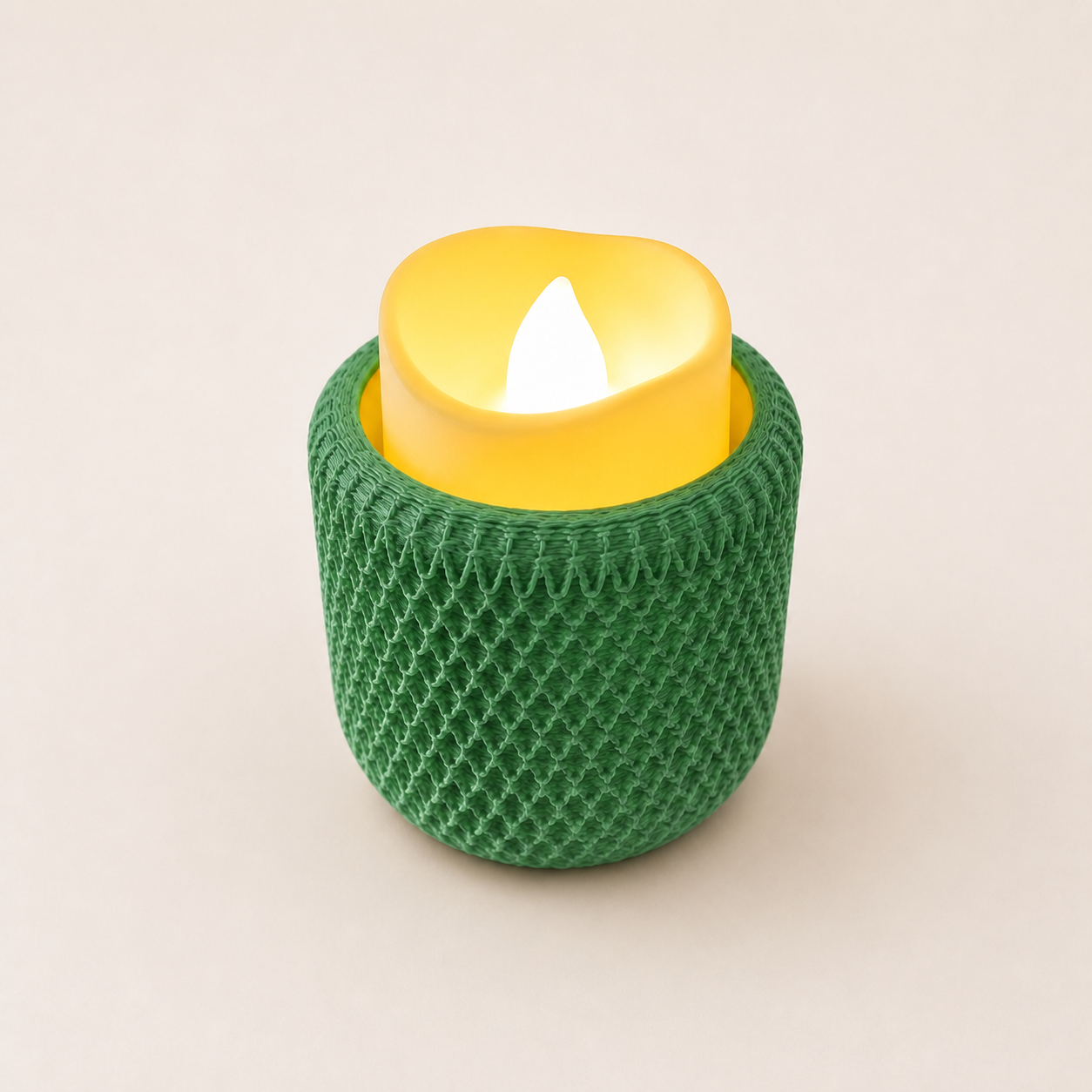 LED-Kerzenhalter in der Farbe Pine Green